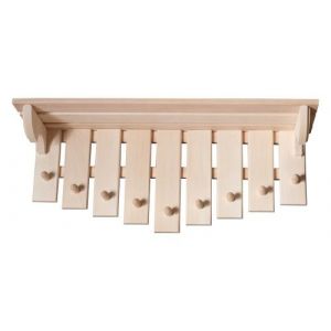 Вешалка с полкой для шапок 9 кр. №2 790*320*240