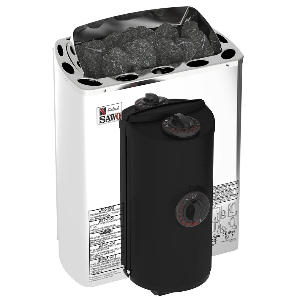 ЭЛЕКТРИЧЕСКАЯ ПЕЧЬ SAWO MINI X (ВСТРОЕННЫЙ ПУЛЬТ, ВНУТРИ ОЦИНКОВКА, СНАРУЖИ НЕРЖАВЕЙКА)
