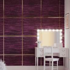 САМОКЛЕЮЩАЯСЯ БАРХАТНАЯ МЯГКАЯ ПАНЕЛЬ WAVE (MAROON)